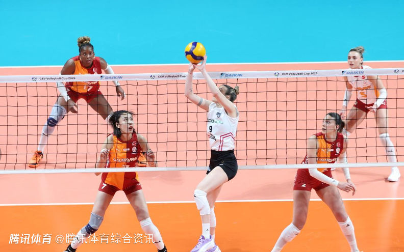 女排欧联杯半决赛首回合：加拉塔萨雷3-0战胜对手 王媛媛贡献9分