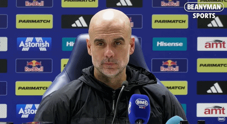 瓜帅发布会名场面+1！被问哈兰德伤情：挑眉+沉默 你自己体会