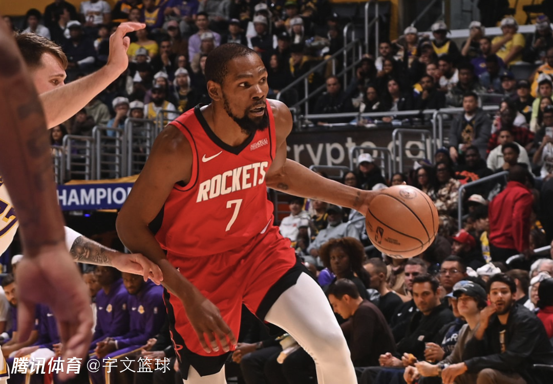 杜兰特率火箭大胜湖人！14中8高效贡献25+9 激情对飙詹姆斯东契奇