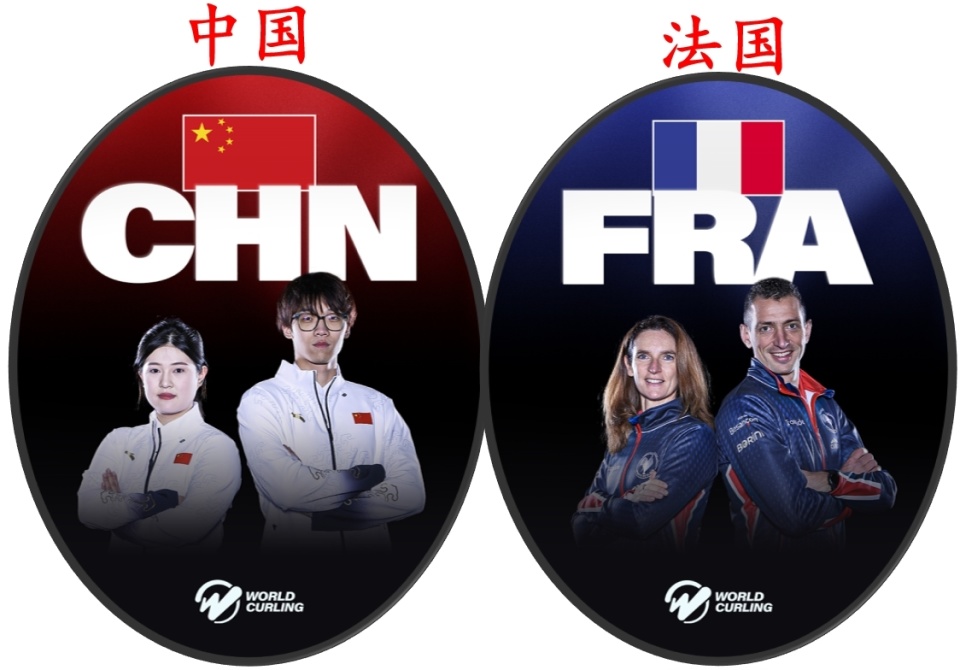 中国冰壶混双12-4轻取法国，迎落选赛两连胜！对手提前一局握手