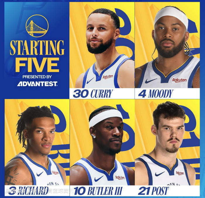 勇士vs热火首发：库里巴特勒领衔出战 维金斯对决旧主