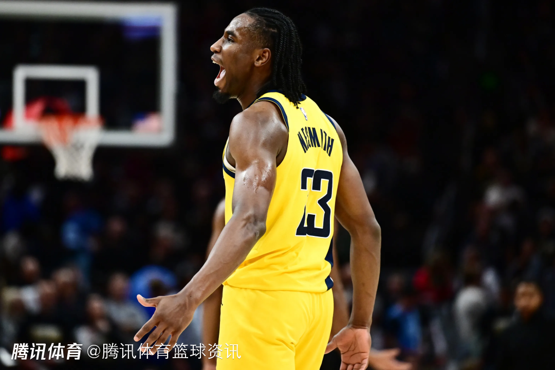 雪上加霜！步行者再遭伤病打击：内史密斯右脚踝扭伤至少再缺阵一周