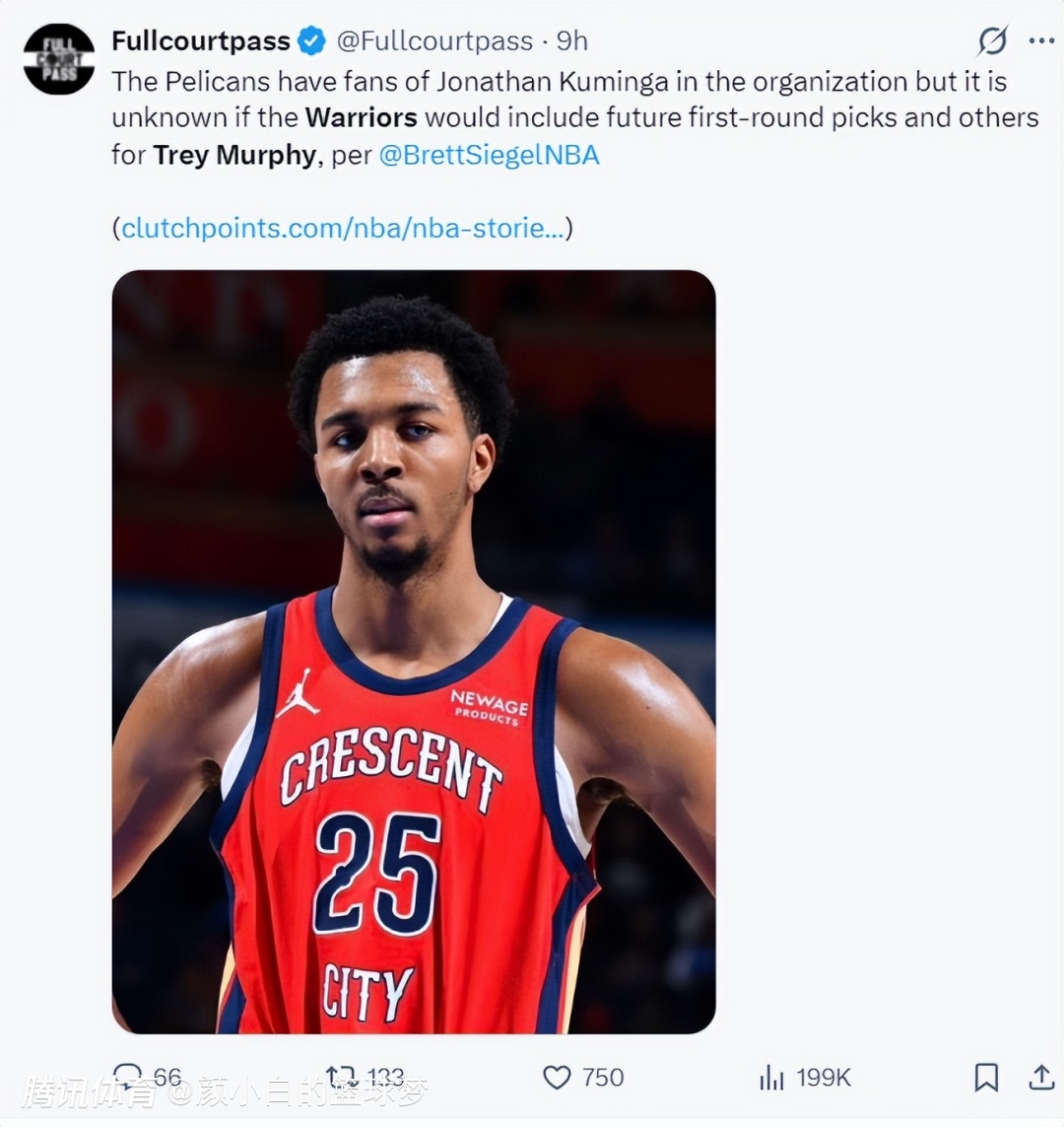 勇士追墨菲外还补强内线？名记透露三中锋成意中人 勇媒批判拉科布