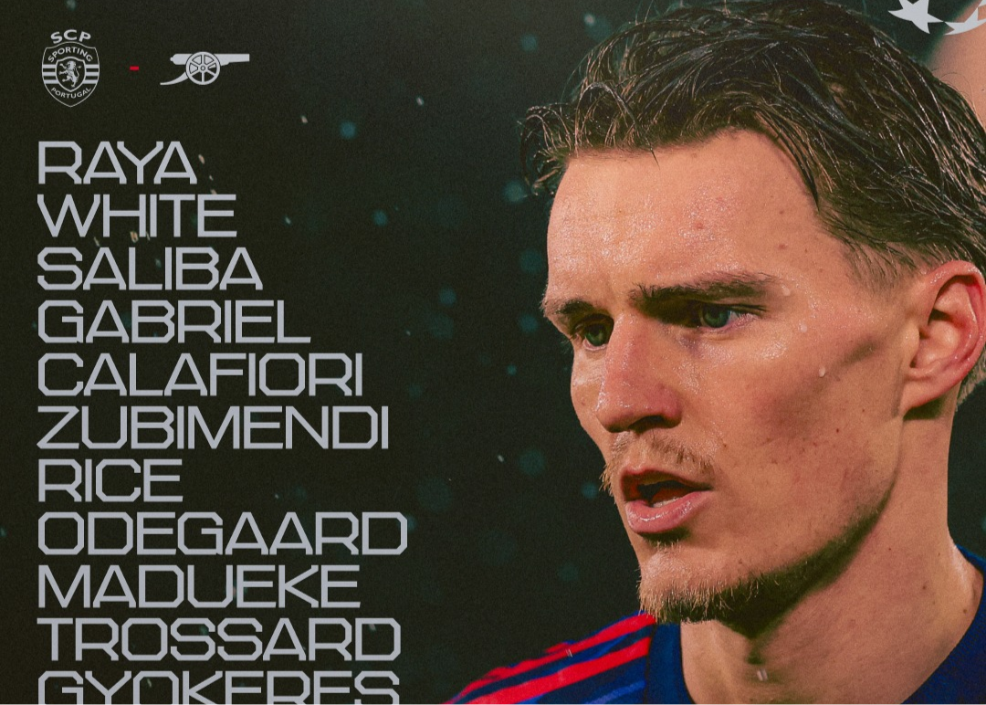 葡体vs阿森纳首发：哲凯赖什战旧主！赖斯、特罗萨德先发