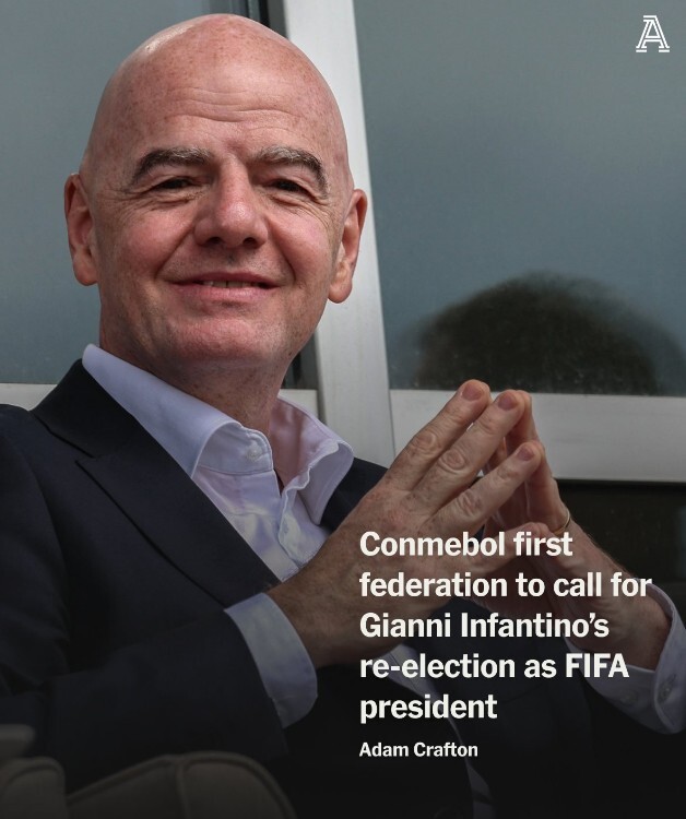 再干4年！南美足联公开表态，支持因凡蒂诺留任国际足联主席