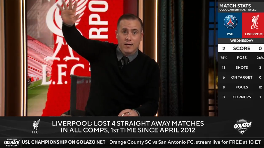 美国解说：看看利物浦，他们跟八强的其他球队就不在一个档次