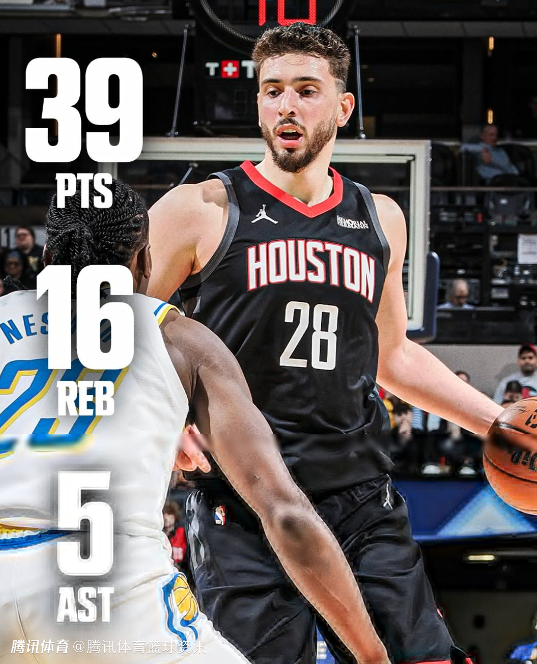 申京造对手12次犯规太狠！自姚明后最年轻火箭球员砍39+16+5：有望递补入选全明星