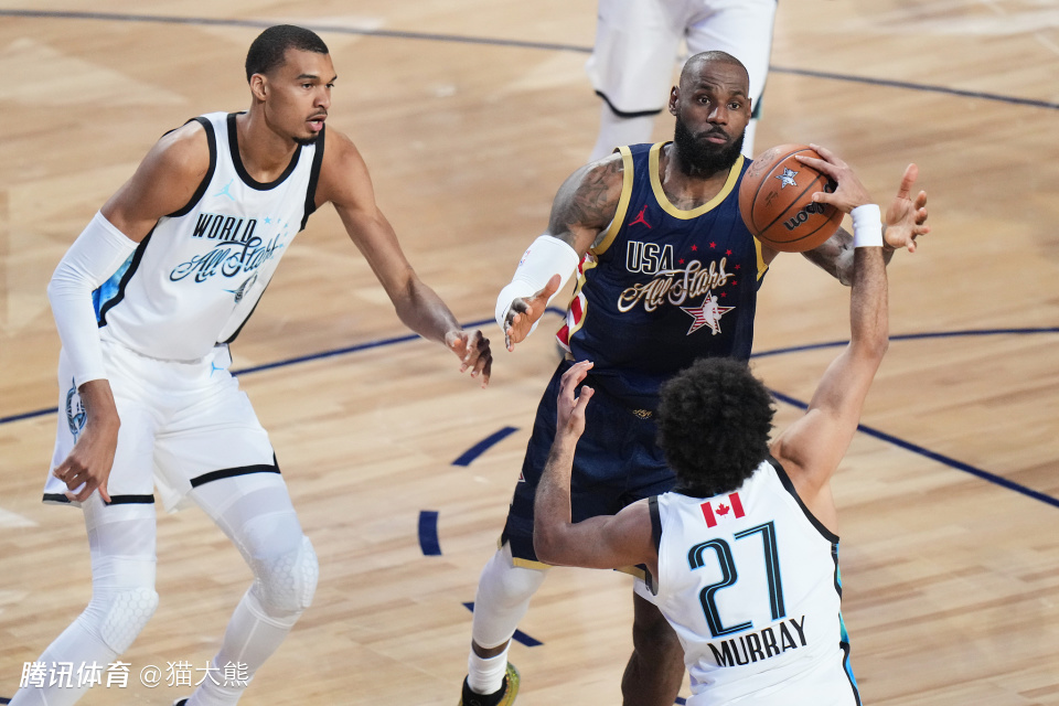 数据帝：詹姆斯全明星赛打破57年纪录 33+8+3帽！文班复制乔丹壮举