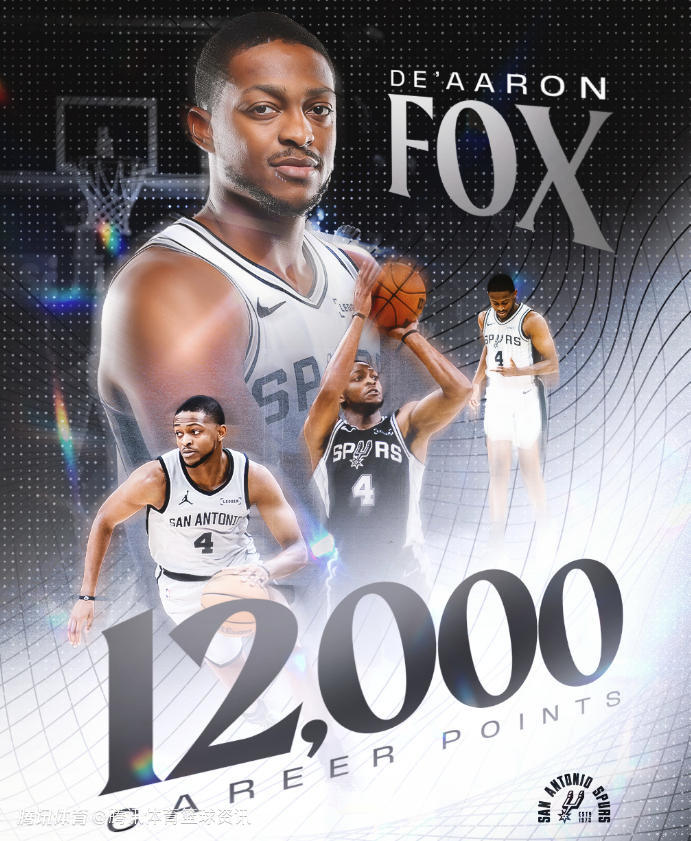 生涯总得分12000分！福克斯迎里程碑 马刺官方发文祝贺