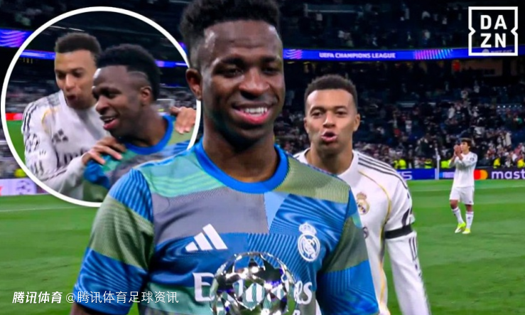 姆巴佩力挺维尼修斯：赛前为队友辩护 赛后第一时间拥抱祝贺