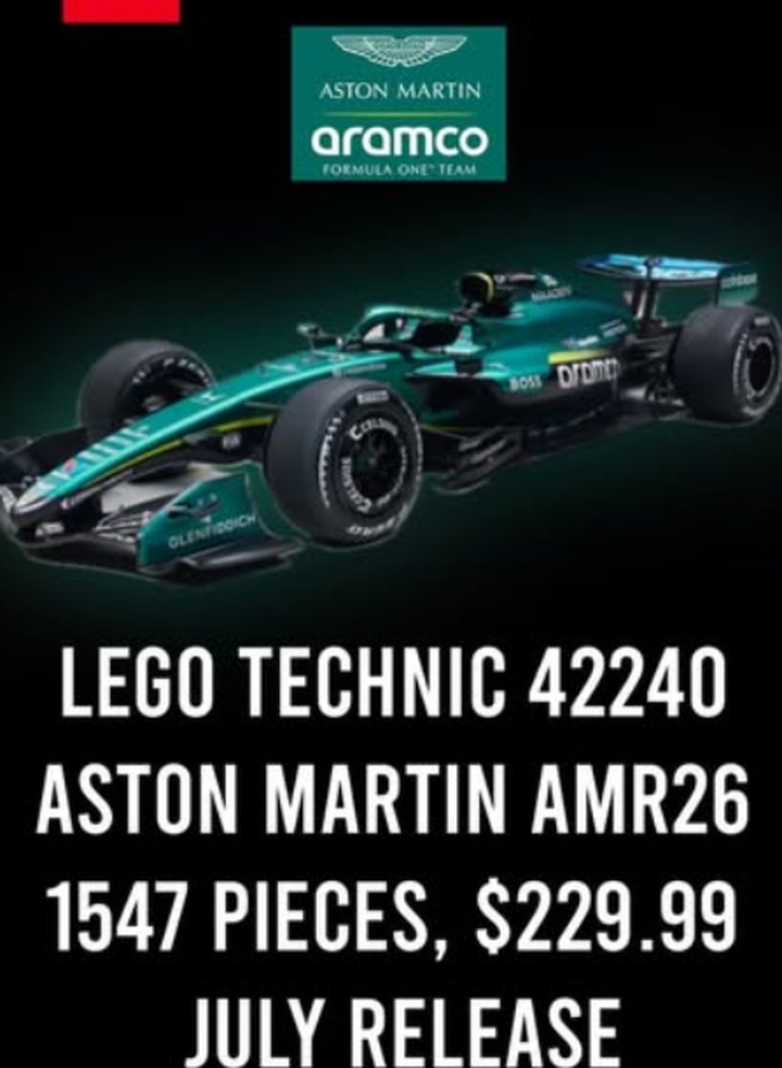 乐高AMR26赛车预计将于7月发售，定价229.99美元