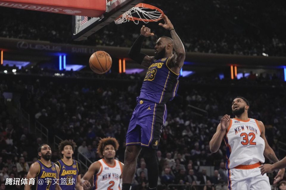 2日NBA前瞻：詹姆斯率湖人客战尼克斯 MVP对决亚历山大交手约基奇