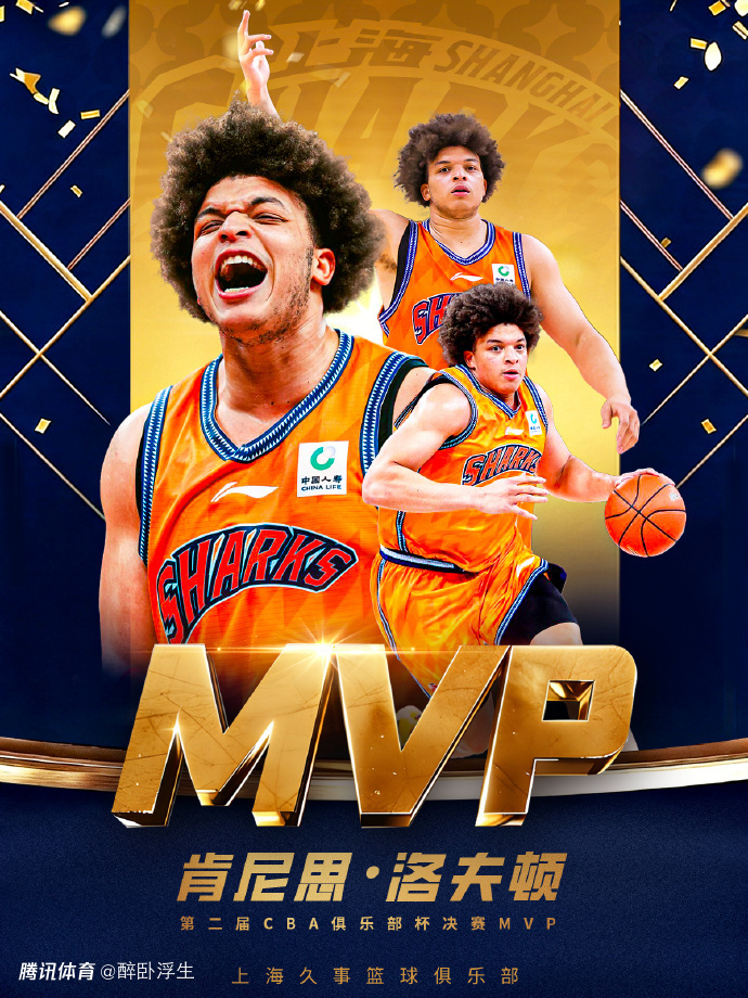 洛夫顿当选CBA杯FMVP：23分钟23+8狂造20罚 上海官方祝贺