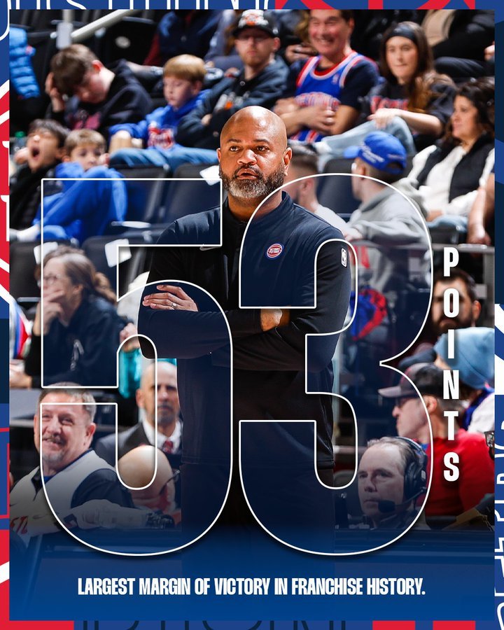 活塞53分狂胜篮网创队史纪录 24年前活塞曾大胜凯尔特人52分