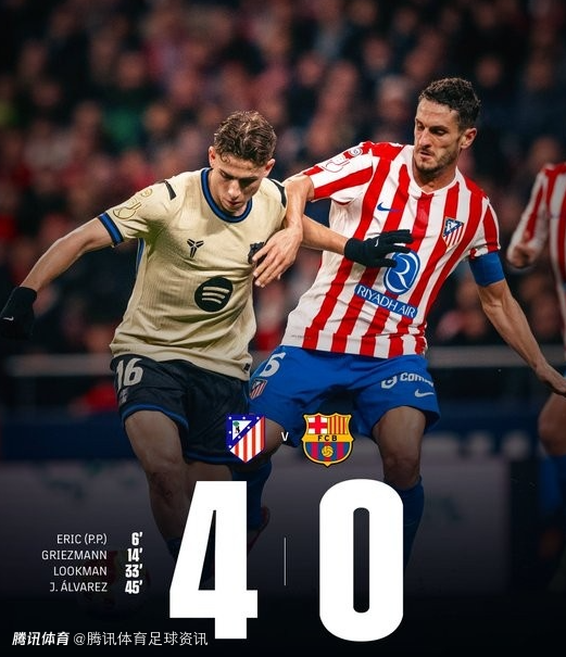 巴萨3年来最惨一役！0-4遭马竞血洗 弗里克执教生涯首度净负4球