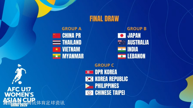 中国足协官方：U17女足亚洲杯5月1日将于打响 中国女足首战缅甸